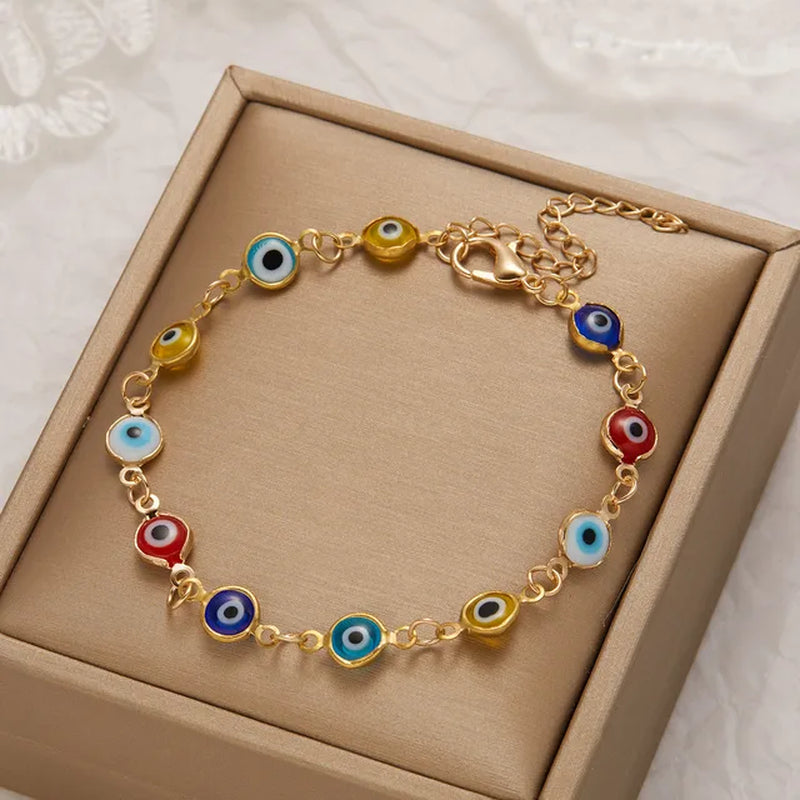 Colorful Evil Eye Bracelet 