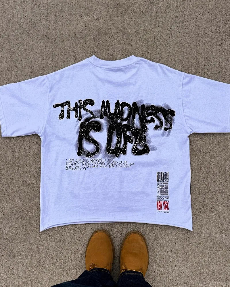 Men's Oversized "Madness" Graphic Tee