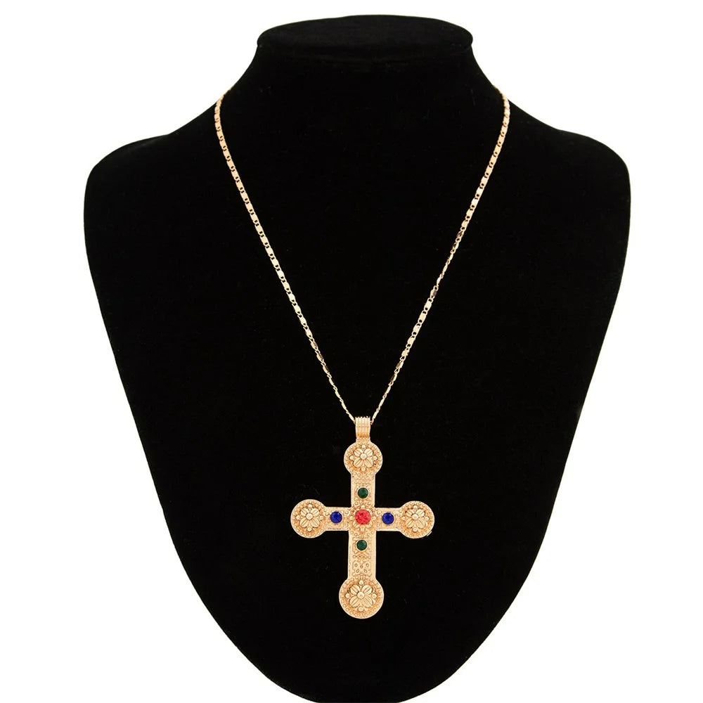 Heavenly Cross Pendant Necklace