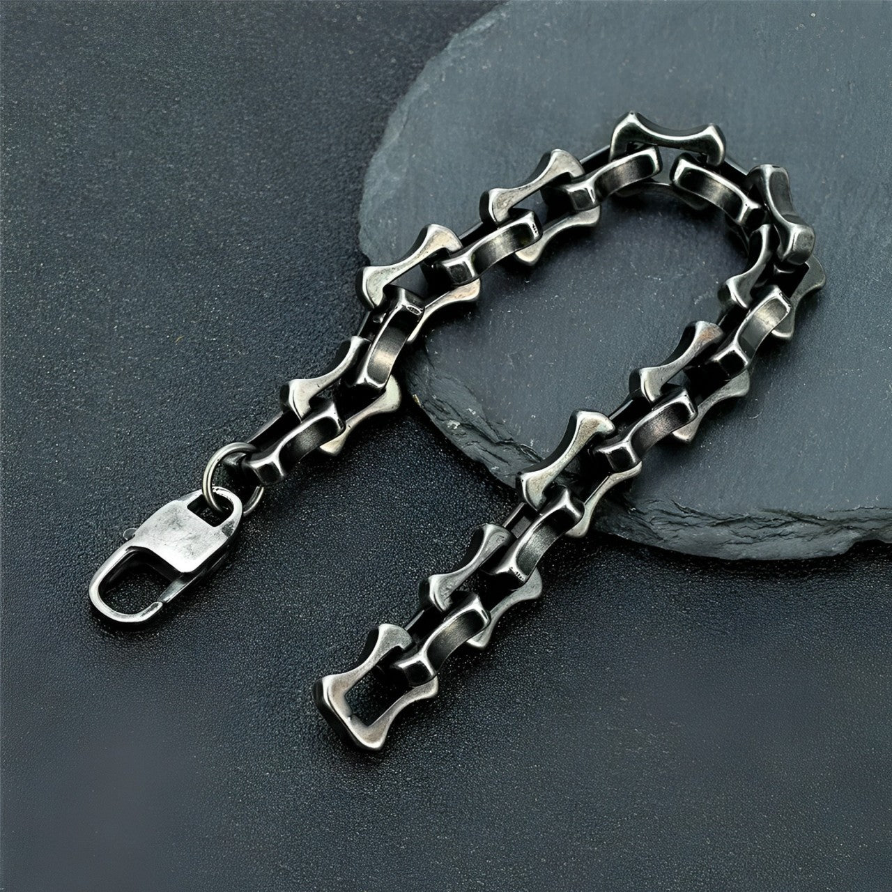 Men's Vintage Oxidized Black Link Chain