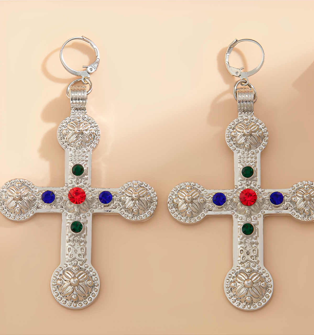 Heavenly Cross Pendant Earrings