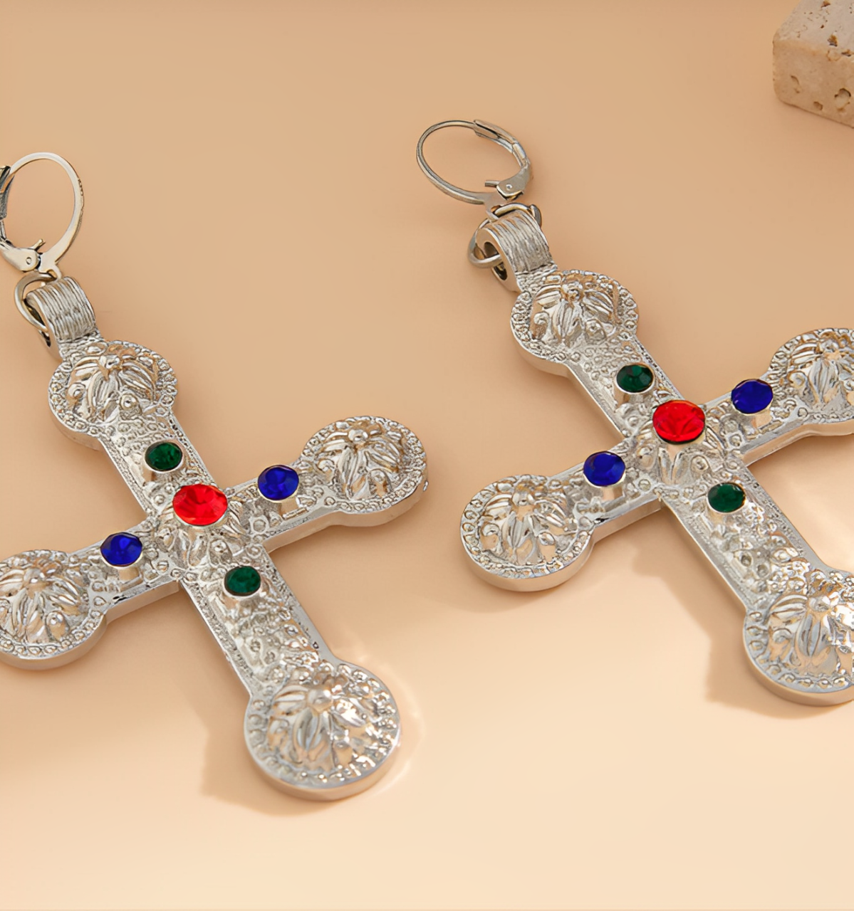 Heavenly Cross Pendant Earrings